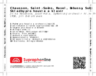 Zadní strana obalu CD Chausson, Saint-Saëns, Ravel, Debussy, Suk: Skladby pro housle a klavír