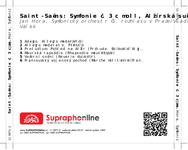 Zadní strana obalu CD Saint-Saëns: Symfonie č. 3 c moll, Alžírská suita