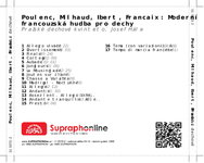 Zadní strana obalu CD Poulenc, Milhaud, Ibert, Francaix : Moderní francouzská hudba pro dechy