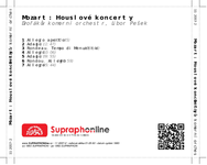 Zadní strana obalu CD Mozart: Houslové koncerty