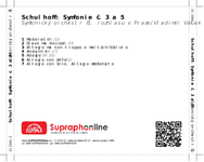 Zadní strana obalu CD Schulhoff: Symfonie č. 3 a 5