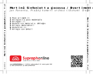 Zadní strana obalu CD Martinů: Sinfonietta giocossa / Divertimento