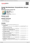 Digitální booklet (A4) Sergei Rachmaninow: Chrysostomos Liturgie op. 31