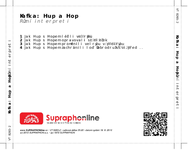 Zadní strana obalu CD Kafka: Hup a Hop
