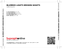Zadní strana obalu CD BLURRED LIGHTS BROKEN NIGHTS