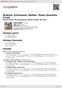 Digitální booklet (A4) Brahms, Schumann, Mahler: Piano Quartets [Live]