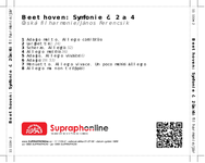 Zadní strana obalu CD Beethoven: Symfonie č. 2 a 4