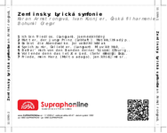 Zadní strana obalu CD Zemlinsky: Lyrická symfonie