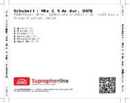 Zadní strana obalu CD Schubert: Mše č. 5 As dur, D 678