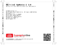 Zadní strana obalu CD Martinů: Symfonie č. 1-6