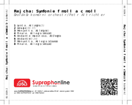 Zadní strana obalu CD Rejcha: Symfonie f moll a c moll