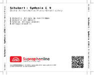 Zadní strana obalu CD Schubert: Symfonie č. 9