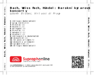 Zadní strana obalu CD Bach, Weiss Fach, Händel: Barokní kytarové koncerty