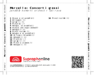 Zadní strana obalu CD Marcello: Concerti grossi