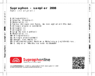 Zadní strana obalu CD Supraphon - sampler 2008