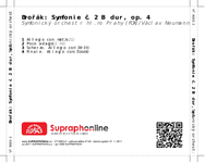 Zadní strana obalu CD Dvořák: Symfonie č. 2 B dur, op. 4