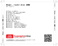 Zadní strana obalu CD Pozor, rock! Live 1988