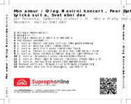 Zadní strana obalu CD Mon amour / Grieg: Klavírní koncert, Peer Gynt, Lyrická suita, Svatební den
