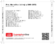 Zadní strana obalu CD Pro Marušku (singly 1969-1972)