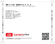 Zadní strana obalu CD Martinů: Symfonie č. 1, 2