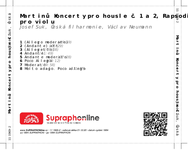 Zadní strana obalu CD Martinů: Koncerty pro housle č. 1 a 2, Rapsodie pro violu