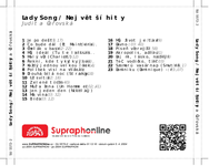 Zadní strana obalu CD Lady Song / Největší hity