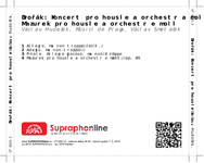 Zadní strana obalu CD Dvořák: Koncert pro housle a orchestr a moll, Mazurek pro housle a orchestr e moll