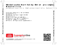 Zadní strana obalu CD Mendelssohn-Bartholdy: Oktet pro smyčce, Klavírní tria