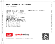 Zadní strana obalu CD Paul Robeson Classical