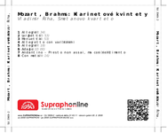 Zadní strana obalu CD Mozart, Brahms: Klarinetové kvintety