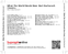 Zadní strana obalu CD What The World Needs Now: Burt Bacharach Classics