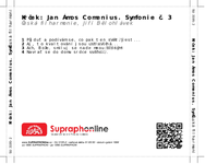 Zadní strana obalu CD Krček: Jan Ámos Comenius. Symfonie č. 3