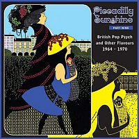 Přední strana obalu CD Piccadilly Sunshine, Part 9: British Pop Psych & Other Flavours, 1964 - 1970