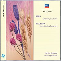 Přední strana obalu CD Grieg: Symphony In C Minor; Goldmark: Rustic Wedding Symphony