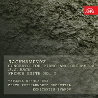 Přední strana obalu CD Rachmaninov/Bach: Koncert pro klavír a orchestr č. 2, Francouzská suita č. 5