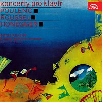 Přední strana obalu CD Koncerty pro klavír a orchestr. Poulenc, Roussel, Honegger