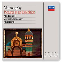 Přední strana obalu CD Mussorgsky: Pictures at an Exhibition (Piano & Orchestral versions)