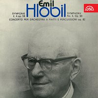 Přední strana obalu CD Hlobil: Symfonie č. 4, Concerto per orchestra a fiatti e percussioni