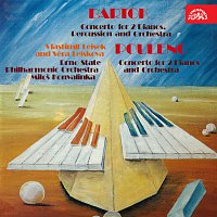 Přední strana obalu CD Bartók: Koncert pro dva klavíry, bicí a orchestr, Poulenc: Koncert pro dva klavíry a orchestr