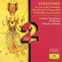 Přední strana obalu CD Stravinsky: Le Sacre du Printemps; The Firebird; Pétrouchka; Pulcinella; Jeu de cartes