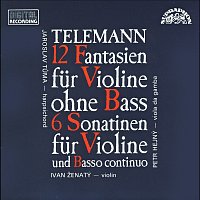 Přední strana obalu CD Telemann: Dvanáct fantasií pro sólové housle, Šest sonatin pro housle a basso continuo