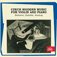 Přední strana obalu CD Česká moderní hudba pro housle a klavír (Bořkovec, Kabeláč, Soukup)
