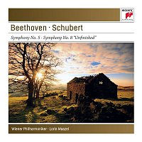 Přední strana obalu CD Beethoven: Symphony No. 5 & Schubert: Symphony No. 8 "Unfinished"  - Sony Classical Masters