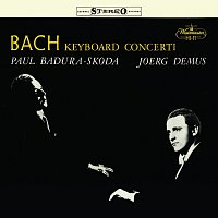 Přední strana obalu CD J.S. Bach: Concertos for Harpsichord, Strings and Continuo, BWV 1052, 1053, 1055, 1056, 1060, 1061 [Jorg Demus – The Bach Recordings on Westminster, Vol. 7]