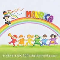 Přední strana obalu CD Mavrica, Janez Bitenc 100 najlepših otroških pesmic