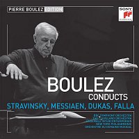 Přední strana obalu CD Pierre Boulez Edition: Stravinsky & Messiaen & Dukas & Falla