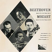 Přední strana obalu CD Beethoven: String Quartet No. 4 in C Minor, Op. 18 No. 4; Mozart: String Quartet No. 23 in F Major, K. 590 "Prussian No. 3"