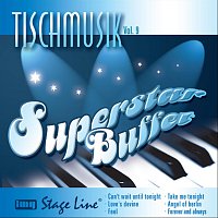 Přední strana obalu CD Tischmusik Vol. 9 - Superstar Buffet