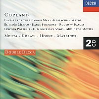 Přední strana obalu CD Copland: Appalachian Spring; Lincoln Portrait; Fanfare; Rodeo, etc.