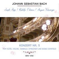 Joseph Bopp / Rodolfo Felicani / August Wenzinger play: Johann Sebastian Bach: Konzert Nr. 5 -  fur Flote, Violine, Cembalo, Streicher und Basso continuo, BWV 1050